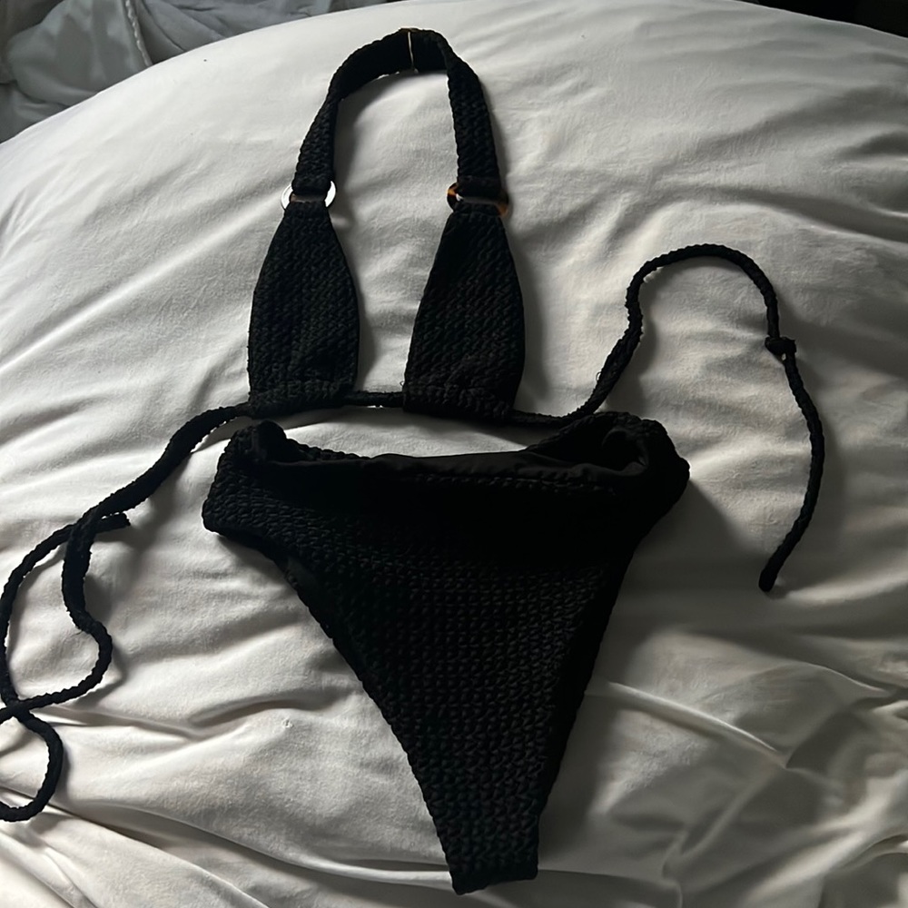 Montce Crochet Black Bikini